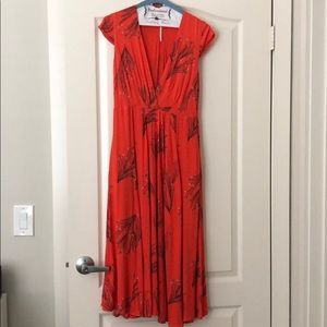 Free People Red Floral Maxi Dress